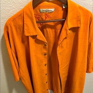 Tommy Bahama Men's Vibrant Orange Casual Shirt